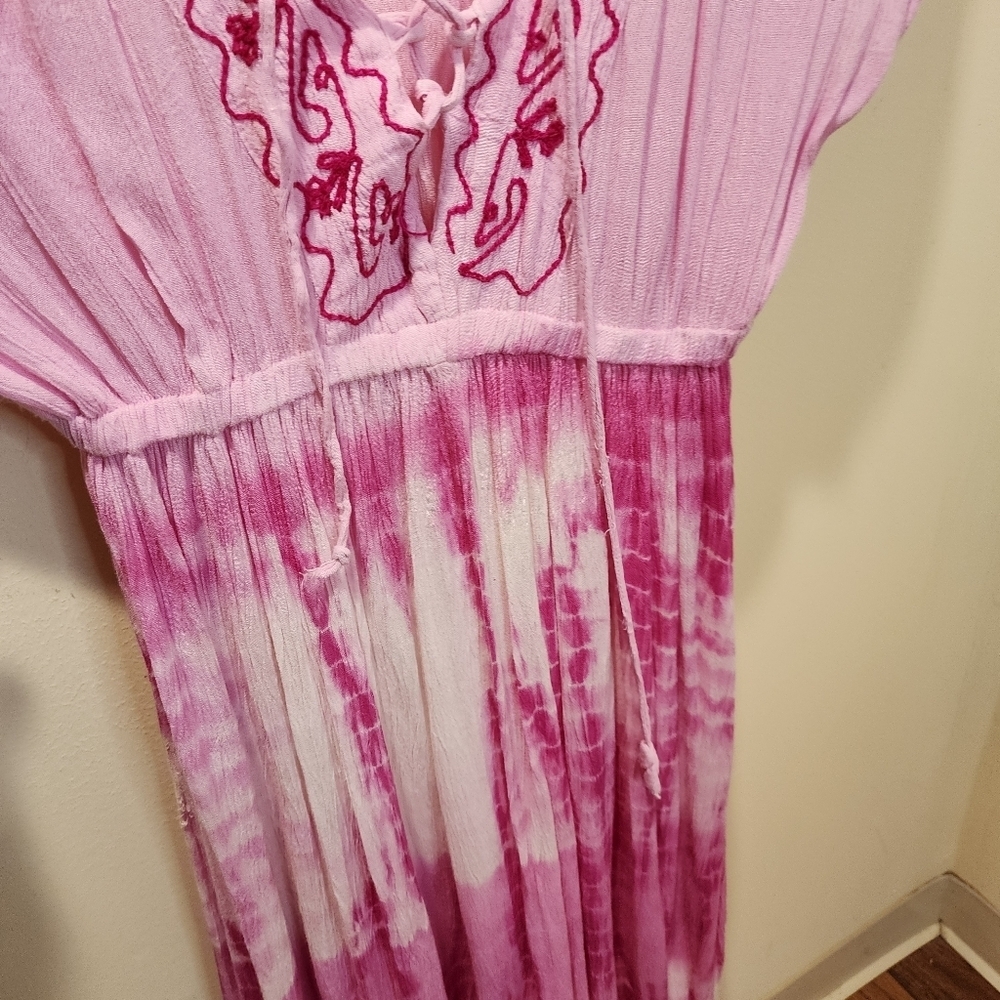EXIST Women's Pink Tie Dye Maxi dress size M - Picture 4 of 14